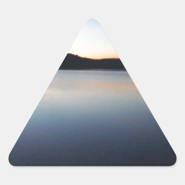 Sticker Triangulaire Coucher de soleil sur le lac Arrowhead (Devant)
