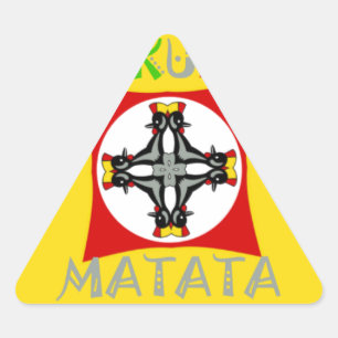 Sticker Triangulaire Couleur Rasta Rouge Doré Vert
