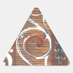 Sticker Triangulaire Couleurs de motif d'ornement traditionnel vintage
