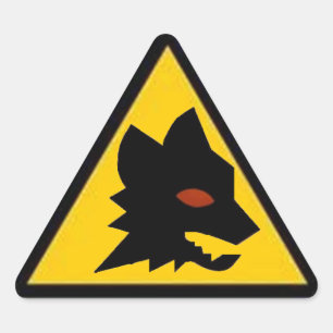 Sticker Triangulaire Croisement de loup