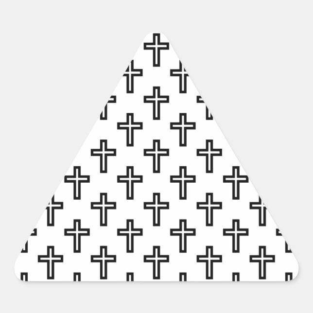 Sticker Triangulaire Croix chrétienne (Devant)