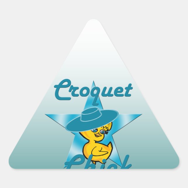 Sticker Triangulaire Croquet Chick #7 (Devant)