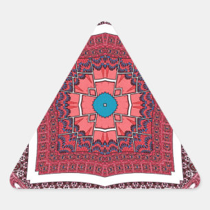 Sticker Triangulaire Culture traditionnelle sindhi Ajrak Art Motif Impr