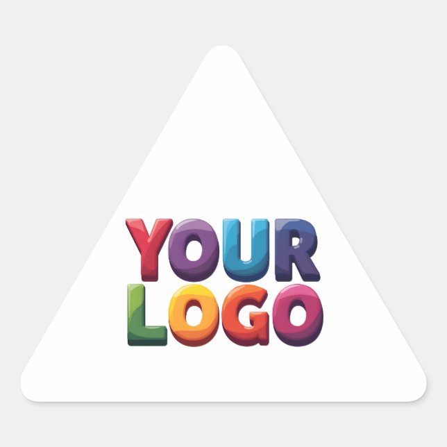 Sticker Triangulaire Custom Logo|Upload Your Logo | Business & Brand  (Devant)