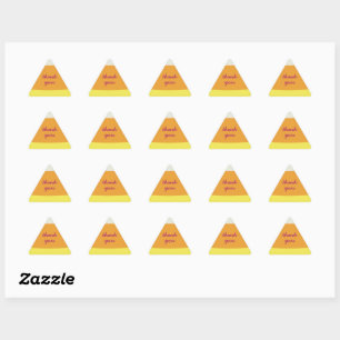 Sticker Triangulaire Cute Halloween Candy Corn