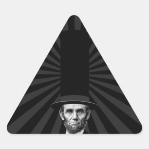 Sticker Triangulaire Déclaration de mode présidentielle Abraham Lincoln