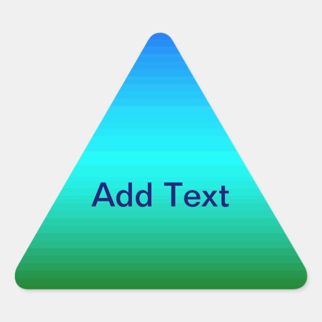 Sticker Triangulaire Dégradé bleu et vert mer et ciel (Devant)