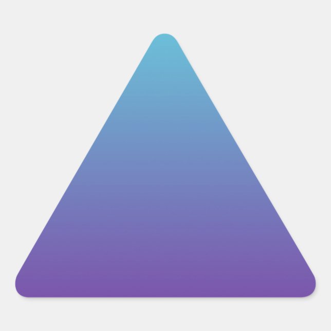 Sticker Triangulaire Dégradé de fond simple Turquoise Bleu Violet (Devant)