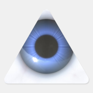 Sticker Triangulaire déplaisants yeux bleus