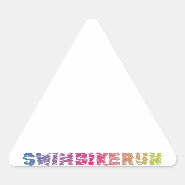 Sticker Triangulaire Design cool de triathlon (Devant)