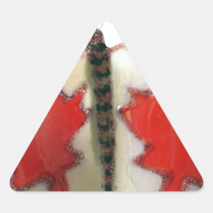 Sticker Triangulaire Design de papillon du drapeau canadien
