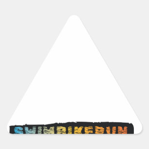 Sticker Triangulaire Design de triathlon