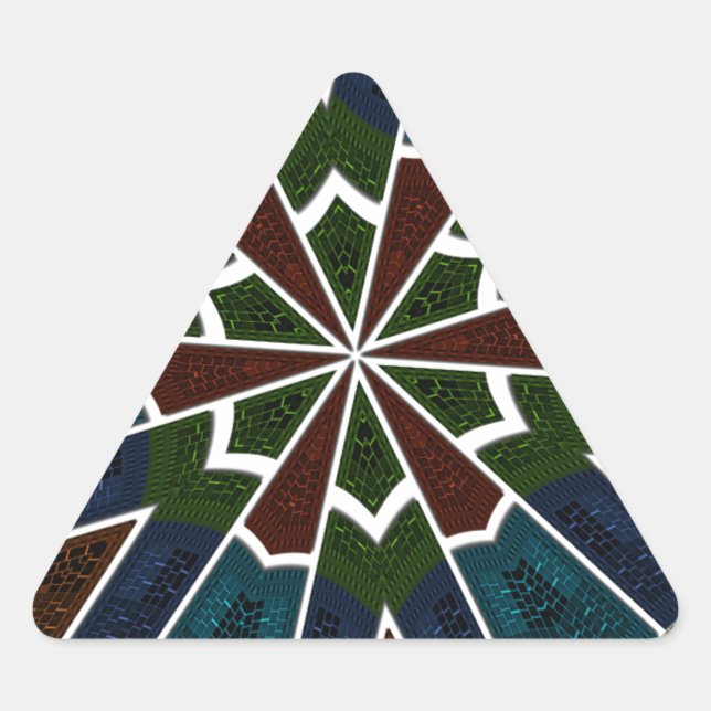 Sticker Triangulaire Design inspiré de Sari avec détails complexes (Devant)
