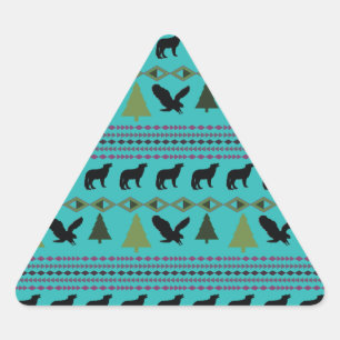 Sticker Triangulaire Designs amérindiens