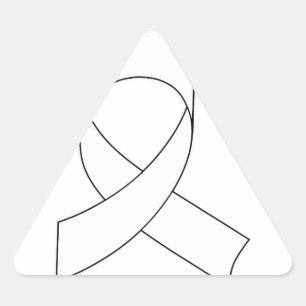 Sticker Triangulaire Dessin de ruban blanc