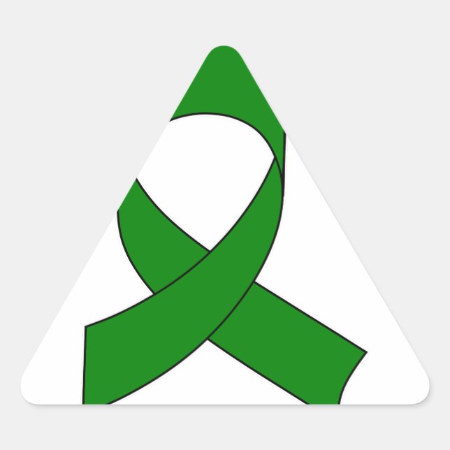 Sticker Triangulaire Dessin de ruban vert (Devant)