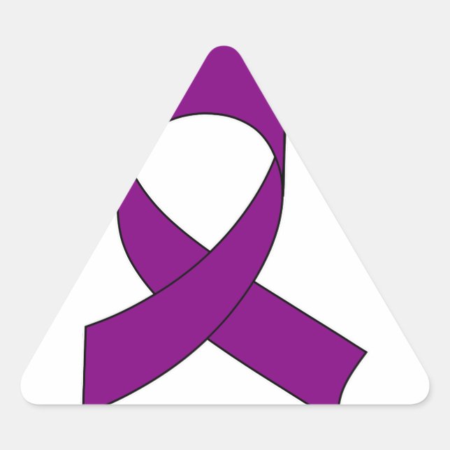 Sticker Triangulaire Dessin de ruban violet (Devant)
