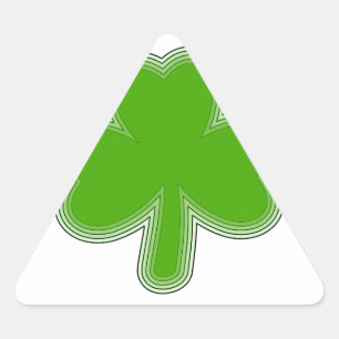 Sticker Triangulaire Dessin Shamrock de Saint Patrick