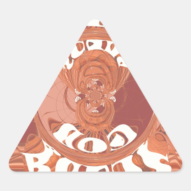 Sticker Triangulaire Dieu Vous Bénit Un Design De Texte Inspirant. (Devant)