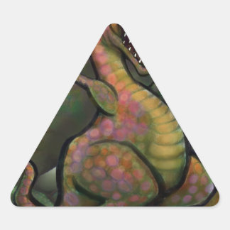 Sticker Triangulaire Dinosaures jurassiques
