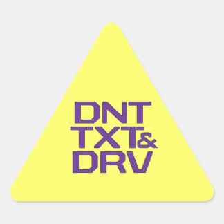 Sticker Triangulaire DNT TXT et DRV