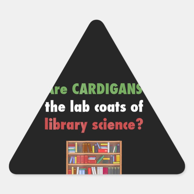 Sticker Triangulaire Don de chien | Bibliothèque (Devant)