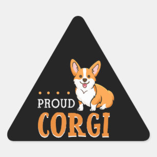 Sticker Triangulaire Don de chien jolie tante corgi drôle
