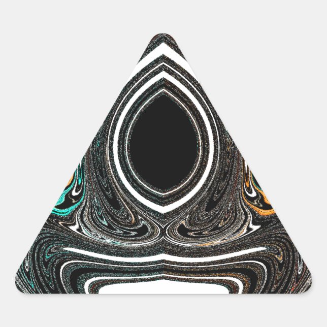 Sticker Triangulaire Doodle ethnique africain Zebra texturé Art Imprime (Devant)