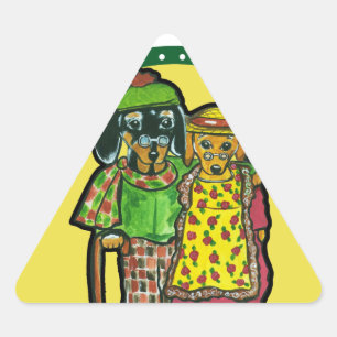 Sticker Triangulaire Doxies des grands parents