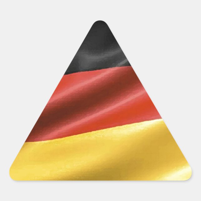 Sticker Triangulaire Drapeau allemand (Devant)