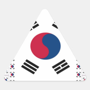 Sticker Triangulaire Drapeau coréen diagonal magnifique : Un art infini