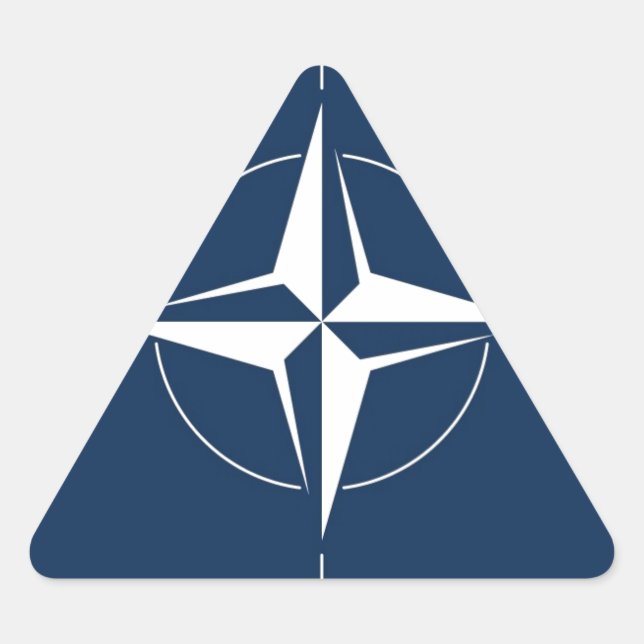 Sticker Triangulaire Drapeau de l'Otan (Devant)