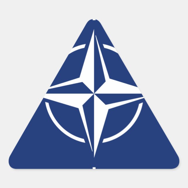 Sticker Triangulaire Drapeau de l'Otan (Devant)