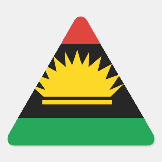 Sticker Triangulaire Drapeau du Biafra (Bị afra) (Devant)