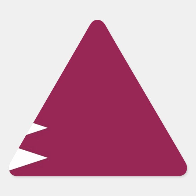 Sticker Triangulaire Drapeau du Qatar (Devant)