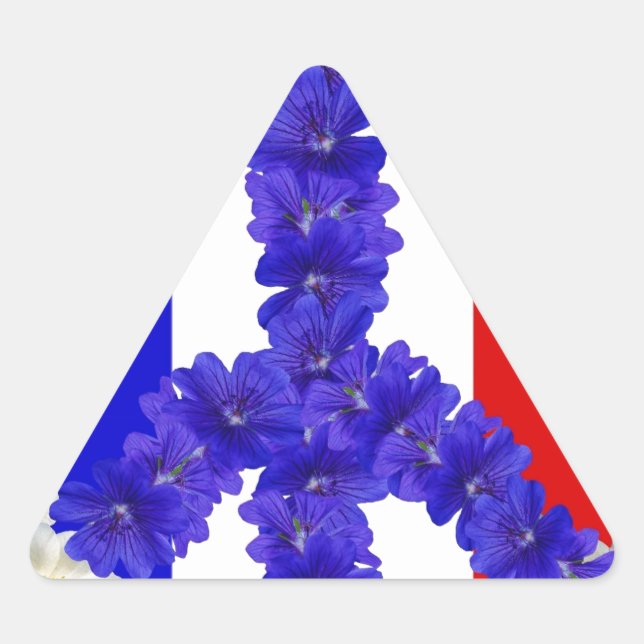 Sticker Triangulaire drapeau français (Devant)