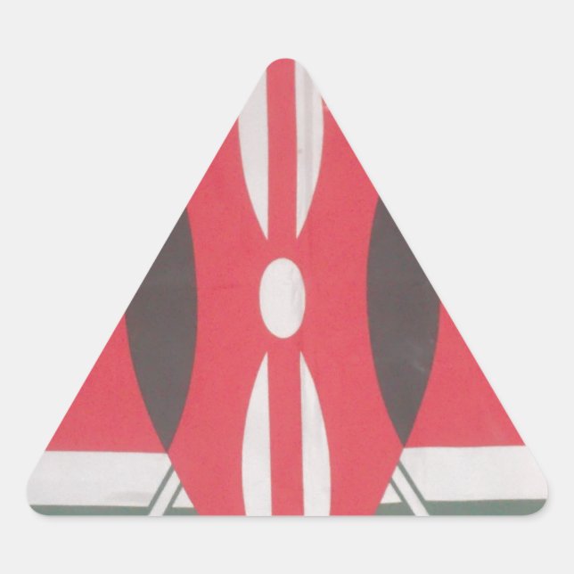 Sticker Triangulaire Drapeau Harambe vintage Kenya (Devant)