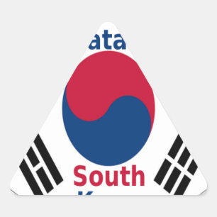 Sticker Triangulaire Drapeau national de la Corée du Sud : Fierté du Ta