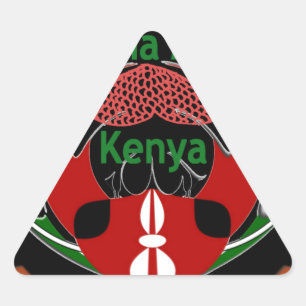 Sticker Triangulaire Drapeau Papillon Kenya Art – Hakuna Matata Patriot
