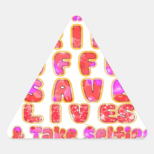 Sticker Triangulaire Drôle cadeau pour les amateurs de café