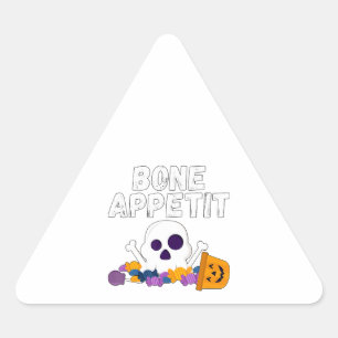 Sticker Triangulaire Drôle Chef Pun Bone Appetit Halloween Candy