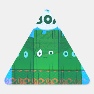 Sticker Triangulaire Drôle Inspirational Graphic Je m'ennuie Texte Art