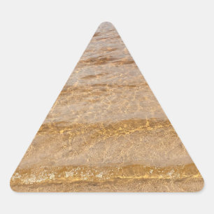 Sticker Triangulaire Eau limpide Sable Plage de sable Vagues de mer