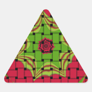 Sticker Triangulaire Elégant Africain Lovely Tissé motif d'impression v