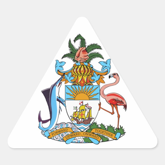 Sticker Triangulaire emblème de bahamas (Devant)