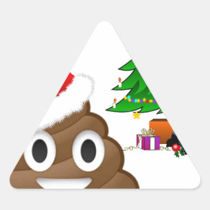 Sticker Triangulaire emoji de noël