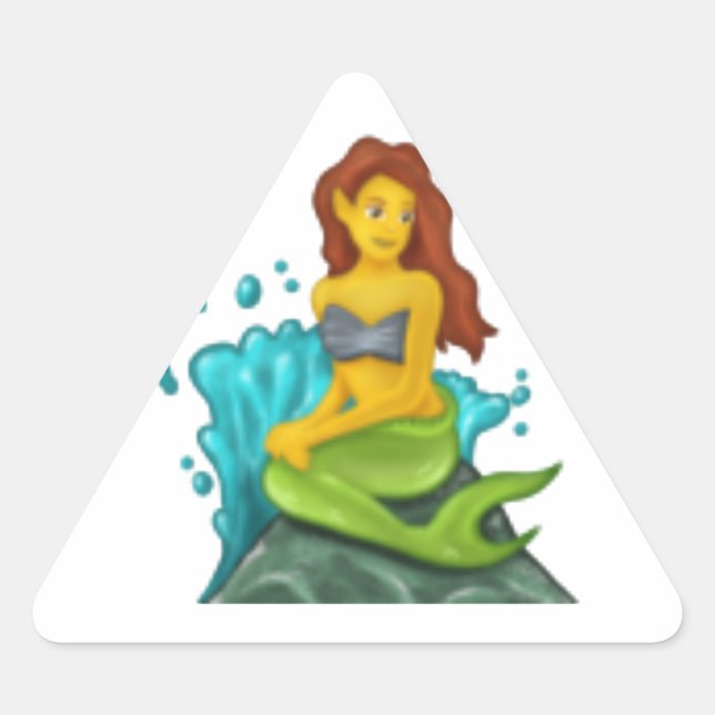 Sticker Triangulaire emoji mermaid (Devant)