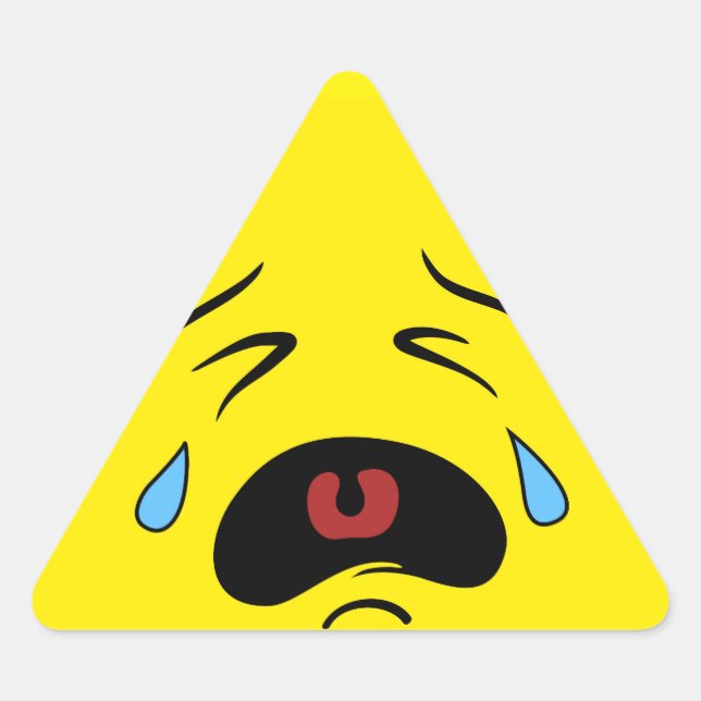Sticker Triangulaire Emoji Tad Face (Devant)