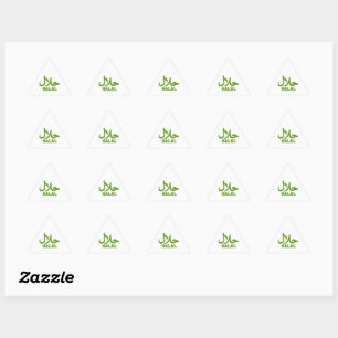 Sticker Triangulaire Entreprise Halal anglais arabe