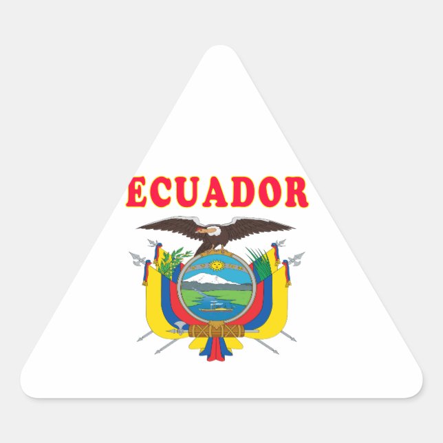 Sticker Triangulaire Equateur Armoiries Designs (Devant)
